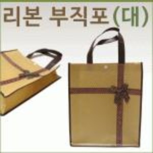 리본 부직포 가방 (대) 장바구니 선물용 사은품 판촉물