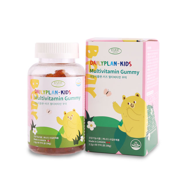키즈 멀티비타민 꾸미 데일리플랜 똑똑한 아이를 위한 현명한 선택 젤리 형태 어린이 종합 영양제