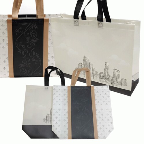심플하고 세련된 클래식 쇼핑백 다용도 장바구니 보조가방 선물 포장용 다양한 활용